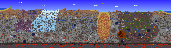 Map of Terraria seed 2147483647