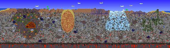 Map of Terraria seed 2201514445423333