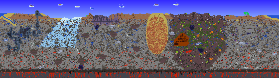 Map of Terraria seed 420