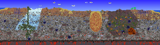 Map of Terraria seed 1064