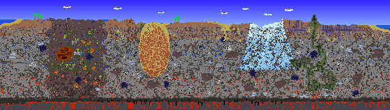 Map of Terraria seed 666