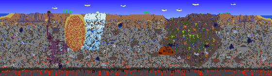 Map of Terraria seed 69