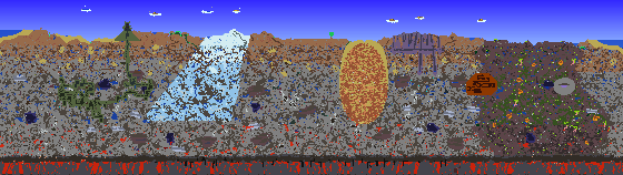 Map of Terraria seed 2.1.1.737622313 on 1.4.5