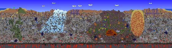 Map of Terraria seed 9999