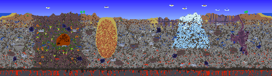Map of Terraria seed 2.1.1.Shockbyte on 1.4.5
