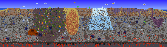 Map of Terraria seed hello