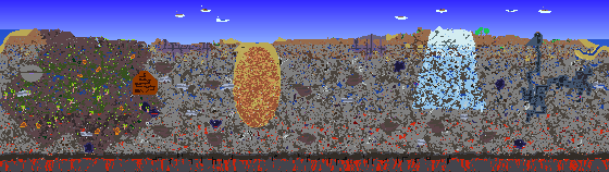 Map of Terraria seed moon lord