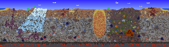 Map of Terraria seed 100