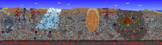 Map of Terraria seed 1000