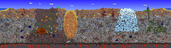 Map of Terraria seed 1234