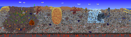 Map of Terraria seed 12345