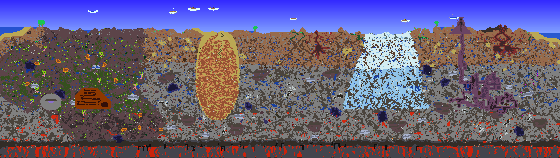 Map of Terraria seed 1234567