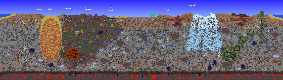 Map of Terraria seed 123456789