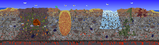 Map of Terraria seed 2.1.2.1258527751 on 1.4.5