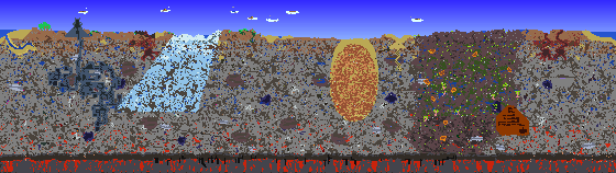 Map of Terraria seed 1337