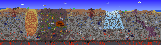 Map of Terraria seed 1539658610