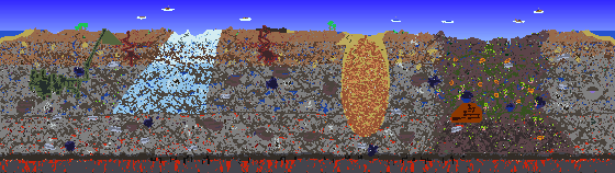 Map of Terraria seed 1016
