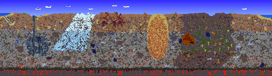 Map of Terraria seed 2134979901