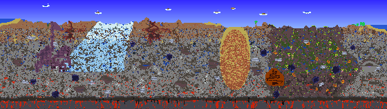 Map of Terraria seed 2147483647