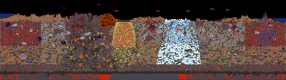 Map of Terraria seed 1032
