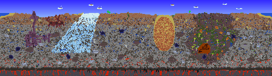 Map of Terraria seed 42