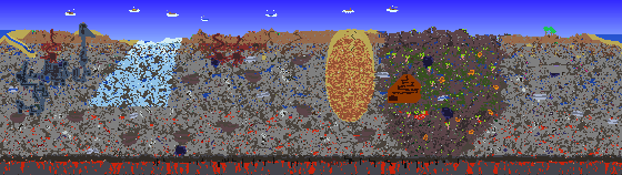 Map of Terraria seed 420