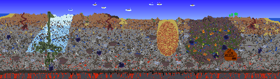 Map of Terraria seed 1064