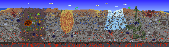 Map of Terraria seed 666