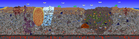 Map of Terraria seed 69