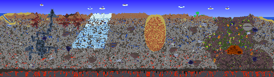 Map of Terraria seed 2.1.2.856272589 on 1.4.5