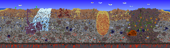 Map of Terraria seed 987654321