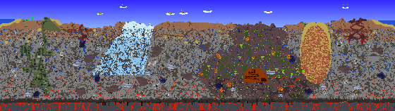 Map of Terraria seed 9999