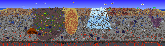 Map of Terraria seed hello