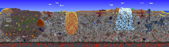 Map of Terraria seed moon lord