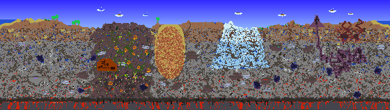 Map of Terraria seed thisisaverygoodseed