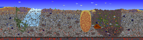 Map of Terraria seed 3.1.1.1138485559 on 1.4.5