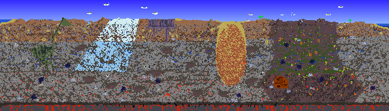 Map of Terraria seed 1016