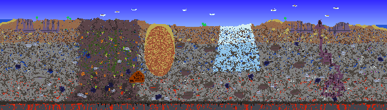 Map of Terraria seed 212133046
