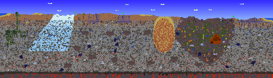 Map of Terraria seed 2201514445423333