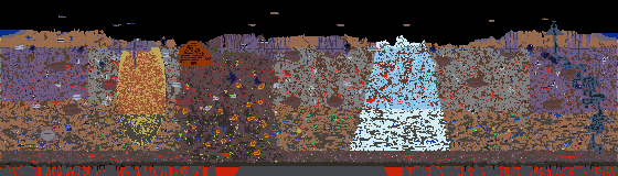 Map of Terraria seed 1032