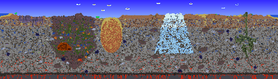 Map of Terraria seed 1064