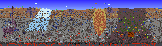Map of Terraria seed 3.1.1.767451973 on 1.4.5