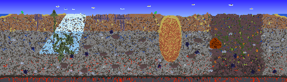 Map of Terraria seed 886584090