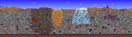 Map of Terraria seed 3.1.1.thisisaverygoodseed on 1.4.5