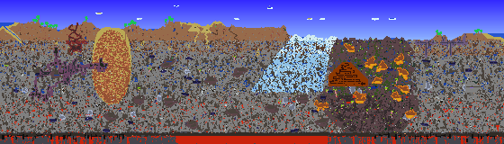 Map of Terraria seed 1001
