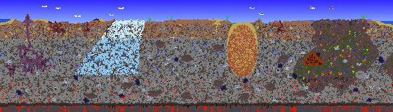 Map of Terraria seed 3.1.2.100865193 on 1.4.5