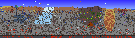 Map of Terraria seed 3.1.2.1295721258 on 1.4.5