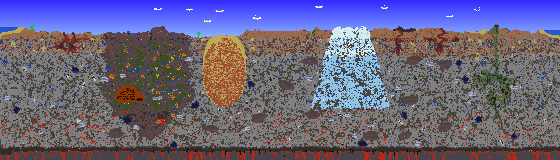 Map of Terraria seed 1064