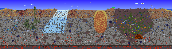 Map of Terraria seed 3.1.2.737622313 on 1.4.5